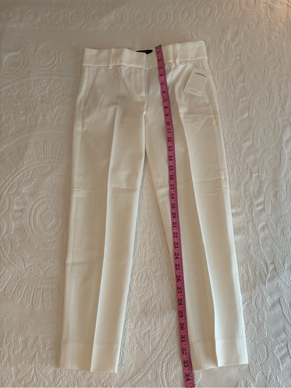 J. Crew White Tailored Pleat Front Pants, NWT, P2